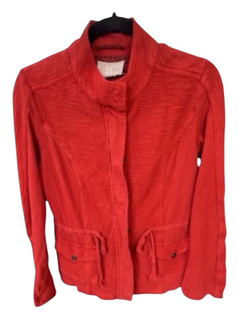Anthropologie Saturday Sunday Cotton Zipper Red jacket Size S